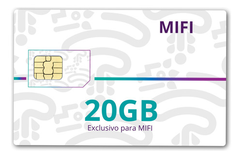 Sim Internet Movil Mifi, Mexa Red, 20gb Para Router Movil