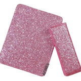 Mantel + Apoya Mano Con Glitter Rosado Manicuria