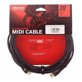 Cable Daddario Midi 5 Conectores Dorado 6 Metros Pw-md-20