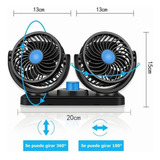 360 Grados Doble Ventilador Para Auto Carro Coche 12v