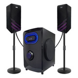 Micro System Caixa Som Bluetooth Rgb 1000w Fm Usb Pc Bivolt