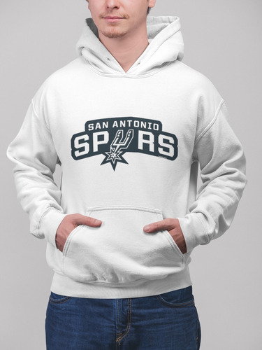 Poleron San Antonio Spurs Nba Canguro Algodon Invierno