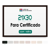 Moldura Quadro A4 21x30 Poster Imagens Certificado Com Vidro