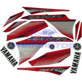 Kit Jogo Adesivos Completo Yamaha Lander 250 2009 Vermelho 