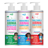 Kit Widi Shampoo Gelatina Creme Pentear Pesado Jubinha