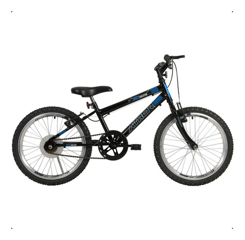Bicicleta Aro 20 Infantil Athor Bike Evolution Dark Preta/az