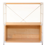 Rack Acasa Metal Y Madera Tiber 3 Niveles Blanco