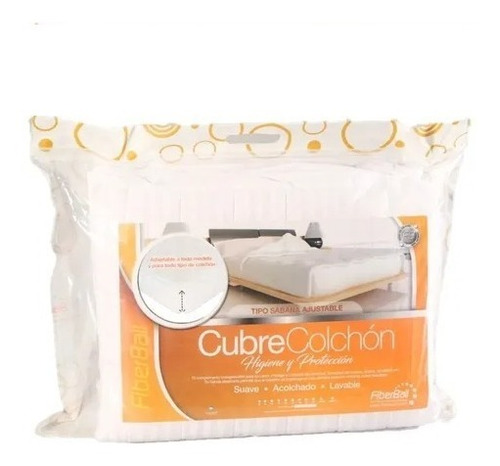 Cubre Colchon Protector Ajustable Fiber Ball 180x190