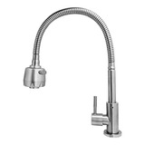 Griferia  Lavaplatos Agua Fria Flexible Acero Inox 304