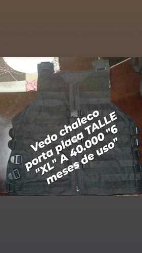 Chaleco Porta Placa Xl 6 Meses De Uso 40.000 Pesos