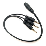 Cable Splitter 3.5 Hembra A 3 Machos A 3.5 #34 4 Polos