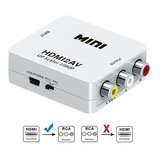 Mini Adaptador Conversor De Hdmi Para Rca Video Composto Av 