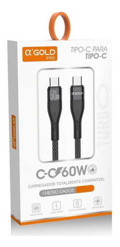 Cabo Carregador Pd Tipo C 60w Turbo Para iPhone 15 