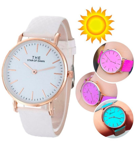 10 Reloj Camaleon Mayoreo Mujer Vinil Moda Dama Proveedor