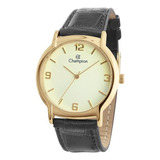 Relógio Champion Masculino Cn20944b Social Dourado