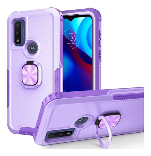 P8006 Funda Para Google Pixel 6 3 En 1 Soporte Anillo Pc+tpu