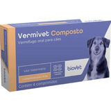Remedio De Verme Vermivet Composto 4cp 600mg
