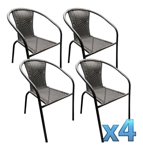 Promocion X4 Oferta Sillas De Jardin Exterior Balcon Terraza