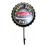 Perchero De Pared Gancho Colgar Retro Happy Days Diner