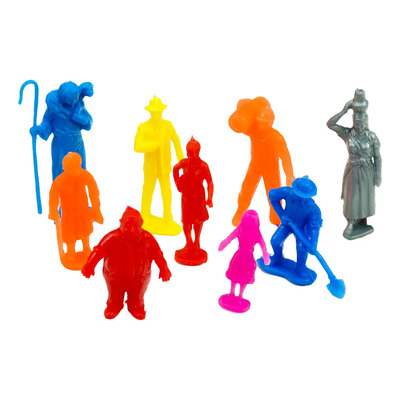 100 Figuras Personas Plástico Rural Y Urbana Maqueta Escolar