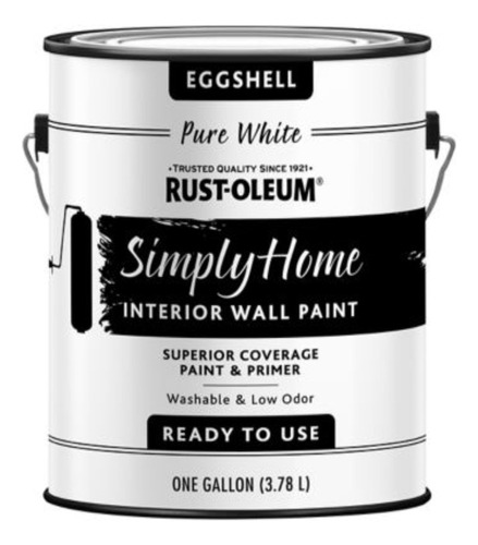 Pintura Latex Interior Super Cubritiva Sh Rust Oleum 3,875l Color Blanco Puro Semi Mate