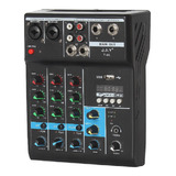 Consola Mezcladora Profesional De 4 Canales Mini Usb Mixer