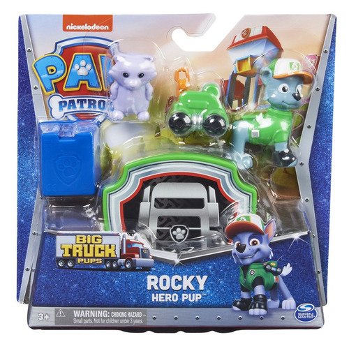 Figura De Acción Paw Patrol De Rocky Con Accesorios +3 Años