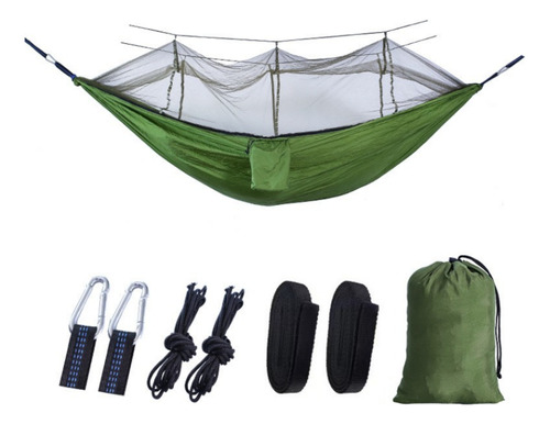 Hamaca Portátil Para Camping Con Mosquitera Transpirable