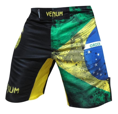 Bermuda Short Fight Mma Muay Thai Luta Brasil Bandeira Venum