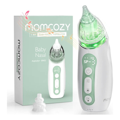 Momcozy BN002 Aspirador Nasal Eléctrico para Bebés Portátil, Color Verde Claro Aspirador Sacamocos Bebés 1 Unidad | Meses sin interés