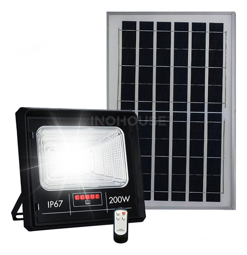 Kit 3 Holofote Solar 200w Prova D'água Kit Completo