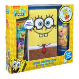 Set Guante De Baño Bob Esponja Shampoo + Acondicionador