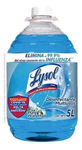 Lysol Desinfectante 5 Litros Elimina 99.9%virus Azul