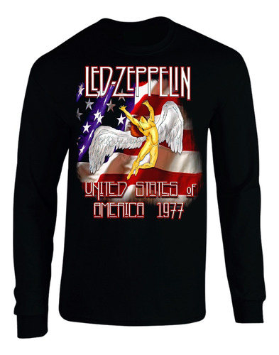 Camiseta Led Zeppelin Manga Larga Camibuso Sueter