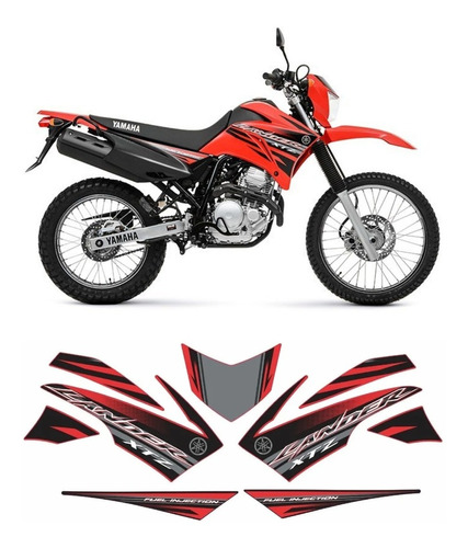 Kit Adesivo Compatível Yamaha Lander 250 2014 Vermelha 10493