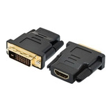 Conector Adaptador Dvi X Hdmi Fêmea 24+1 Banhado