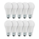 Pack 10 Ampolletas Bombillo Led E-27  Luz Fria Blanca