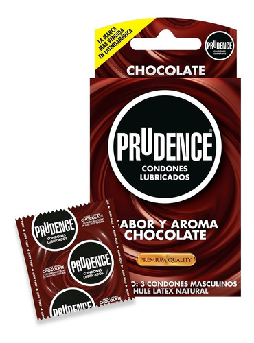 Caja De Condones Prudence Sabor Y Aroma A Chocolate Con 3