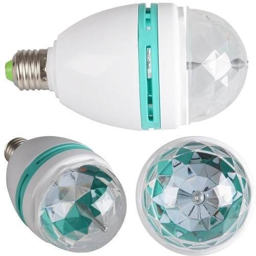 Lampara Led 220v Color Rgb Giratoria Luces Efectos Fiestas