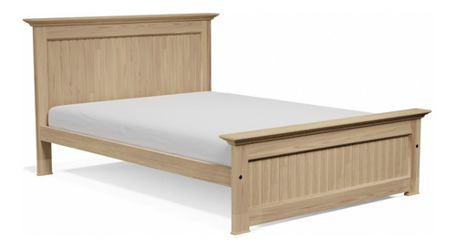 Cama 2 Plazas Linea Americana Madera Pino Sin Lustre