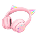 1 Audífonos Inalámbricos Para Juegos Onikuma B90 Rgb Cat Ear