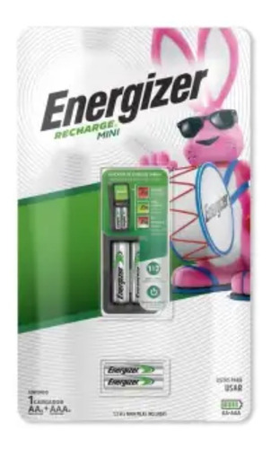Cargador Energizer Mini + 4 Pilas - Pilas Recargables Aaa Aa