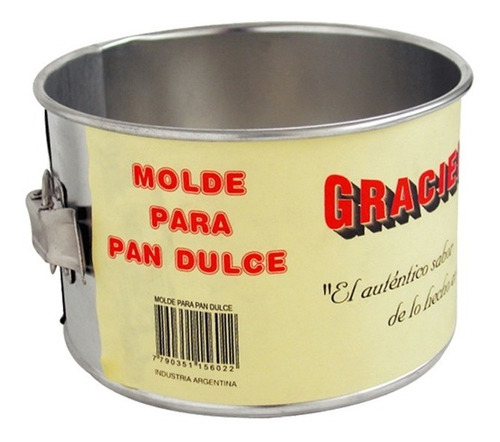 Molde Pan Dulce Torta Alto Desmontable  18 Cm X 11,5 Cm 
