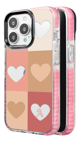 Funda Para iPhone Para Mujer Corazones Con Tu Letra Inicial