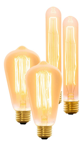 Lamparas Incandescentes Vintage 40w, Tipo Edison Y Probeta