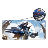 Mouse Pad Gamer League Of Legends Caitlyn 90x40cm Modelo 2