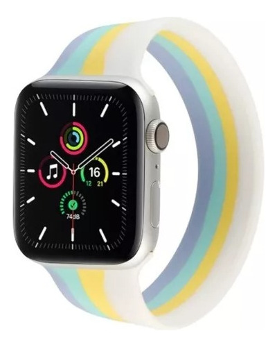 Malla Para Apple Watch 42 & 44 Mm | West Silicone Rainbow