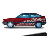 Calco Vw Gol 1992 - 1995 Decoracion Flower Juego