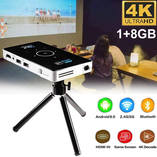 1+8gb Mini 4k Dlp Android 9.0 Proyector