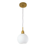 Lustre Pendente Jabuticaba 20cm Bola Globo Dourado Pe302